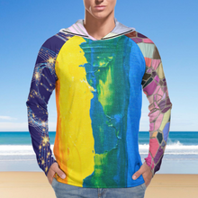 Charger l'image dans la galerie, Chemise de protection UV pour hommes à manches longues chemise de protection solaire à séchage rapide avec chapeau de soleil NZ145 personnalisé avec texte de motif photo (conception multi-images)