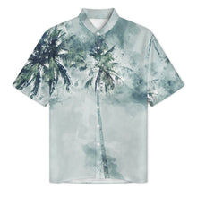 Charger l'image dans la galerie, Chemise homme boutonnée à manches courtes et col montant coupe classique LM058 avec poche personnalisée avec prénom motif texte