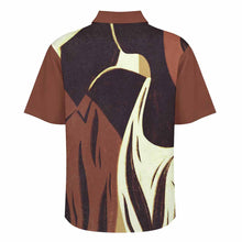 Charger l'image dans la galerie, Chemise homme manches courtes LM056 avec revers et double poches à rabat personnalisée avec prénom motif texte (conception multi-images)