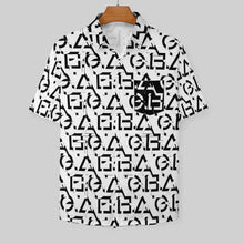Charger l'image dans la galerie, Chemise homme manches courtes avec poche B339 personnalisée avec prénom motif texte (conception multi-images)