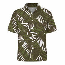 Charger l'image dans la galerie, Chemise homme revers manches courtes LM056 avec double poches à rabat personnalisé avec photo texte prénom