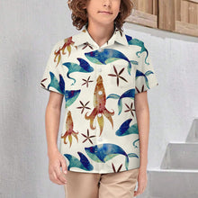 Charger l'image dans la galerie, Chemise manches courtes garçon avec poche 225 personnalisé avec photo texte prénom (conception une image)