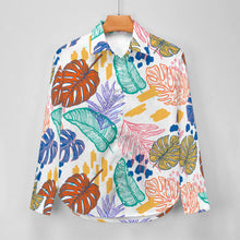 Charger l'image dans la galerie, Chemise blouse manches longues femme imprimée personnalisée avec photo texte motif (conception une image)