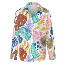 Charger l'image dans la galerie, Chemise blouse manches longues femme imprimée personnalisée avec photo texte motif (conception une image)