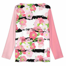 Charger l'image dans la galerie, Chemisier femme manches longues col V boutonné devant YUC personnalisé avec photo texte prénom (conception une image)