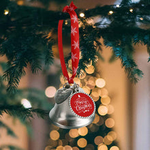 Charger l'image dans la galerie, Cloche de noël décorations d'arbre de noël pendentif cloche en métal ornements suspendus personnalisé avec photo motif texte