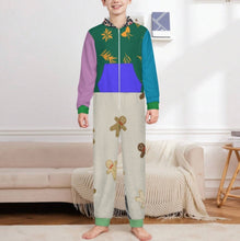 Charger l'image dans la galerie, Combinaison élégante en peluche avec capuche LTWY87 pour garçons et filles personnalisée avec prénom motif texte (conception multi-images)