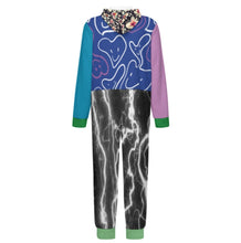 Charger l'image dans la galerie, Combinaison élégante en peluche avec capuche LTWY87 pour garçons et filles personnalisée avec prénom motif texte (conception multi-images)