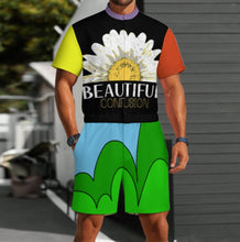 Charger l'image dans la galerie, Combinaison homme manches courtes LM427 personnalisée avec prénom motif texte (conception multi-images)