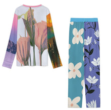 Charger l'image dans la galerie, Combinaison pantalon décontractée à manches longues et col rond pour femme A86TZ personnalisée avec prénom motif texte (conception multi-images)