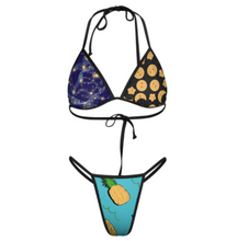 Charger l'image dans la galerie, Ensemble 2 pièces maillot de bain élégant bikini triangle push-up femme J195D57 personnalisé avec photo logo texte (conception multi-images)