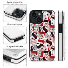 Charger l'image dans la galerie, Coque de protection en cuir TPU pour iPhone 15 Plus Pro Max avec fente pour carte fonction support étui pliable personnalisé avec photo texte prénom