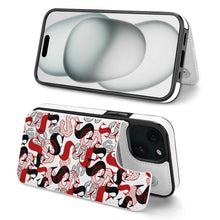 Charger l'image dans la galerie, Coque de protection en cuir TPU pour iPhone 15 Plus Pro Max avec fente pour carte fonction support étui pliable personnalisé avec photo texte prénom