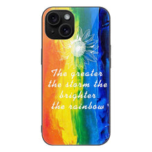 Charger l'image dans la galerie, Coque de téléphone en verre iPhone 15 / 15 Plus / 15 Pro / 15 Pro Max personnalisé avec photo motif texte