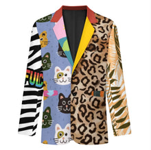 Charger l'image dans la galerie, Costume homme 2 boutons LTM100852 personnalisée avec prénom motif texte (conception multi-images)