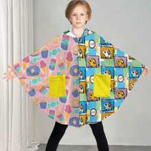 Charger l'image dans la galerie, Couverture à capuche pour ados RTDP09 personnalisée avec prénom motif texte (conception multi-images)