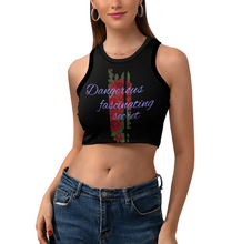 Charger l'image dans la galerie, Crop Top Femme NZ107 avec Dos Nageur et Bretelles Larges Personnalisé avec photo texte motif (conception multi-images)