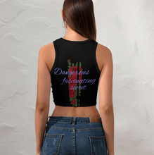 Charger l'image dans la galerie, Crop Top Femme NZ107 avec Dos Nageur et Bretelles Larges Personnalisé avec photo texte motif (conception multi-images)