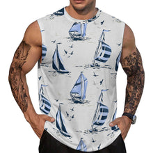 Charger l'image dans la galerie, Débardeur homme / T-shirt sans manches A66K personnalisé avec photo texte prénom (conception une image)