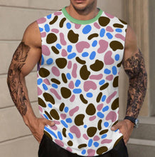 Charger l'image dans la galerie, Débardeur sans manches A66K pour homme personnalisée avec prénom motif texte (conception multi-images)