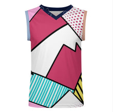 Charger l'image dans la galerie, Débardeur de basket homme maillot TK col V personnalisée avec prénom motif texte (conception multi-images)