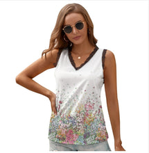 Charger l'image dans la galerie, Débardeur femme sans manches col v NZ112 personnalisée avec prénom motif texte (conception multi-images)