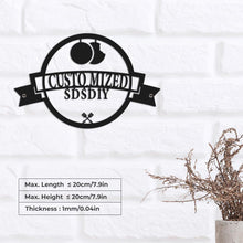 Charger l'image dans la galerie, Décoration creuse en fer (noir) personnalisé avec photo texte prénom