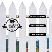 Charger l'image dans la galerie, Décoration creuse en fer (noir) personnalisé avec photo texte prénom