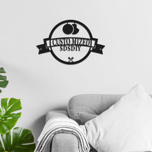 Charger l'image dans la galerie, Décoration creuse en fer (noir) personnalisé avec photo texte prénom