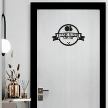 Charger l'image dans la galerie, Décoration creuse en fer (noir) personnalisé avec photo texte prénom