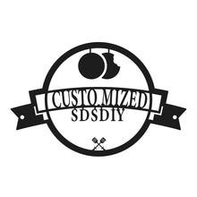 Charger l'image dans la galerie, Décoration creuse en fer (noir) personnalisé avec photo texte prénom