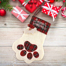 Charger l'image dans la galerie, Décoration en forme de patte de chat à transfert thermique, bas de noël personnalisés avec photo texte motif