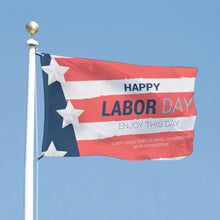 Charger l'image dans la galerie, Drapeau à deux trous personnalisé avec photo texte prénom