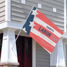 Charger l'image dans la galerie, Drapeau à deux trous personnalisé avec photo texte prénom