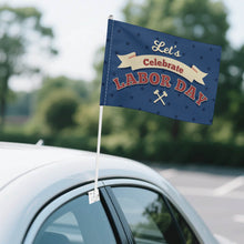 Charger l'image dans la galerie, Drapeau de voiture personnalisé avec photo texte prénom