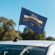 Charger l'image dans la galerie, Drapeau de voiture personnalisé avec photo texte prénom