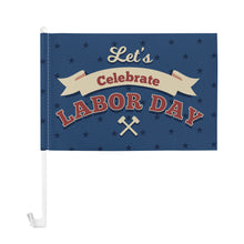 Charger l'image dans la galerie, Drapeau de voiture personnalisé avec photo texte prénom