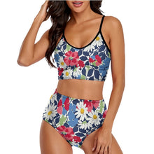 Charger l'image dans la galerie, Ensemble bikini bustier 2 pièces pour femme BK2139 personnalisée avec prénom motif texte (conception multi-images)