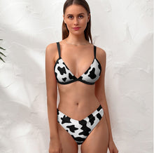 Charger l'image dans la galerie, Ensemble bikini triangle femme BK2133 maillot de bain personnalisée avec prénom motif texte (conception multi-images)