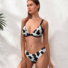 Charger l'image dans la galerie, Ensemble bikini triangle femme BK2133 maillot de bain personnalisée avec prénom motif texte (conception multi-images)