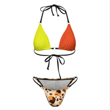 Charger l'image dans la galerie, Ensemble bikini triangle sexy pour femme SDS0314 personnalisée avec prénom motif texte (conception multi-images)