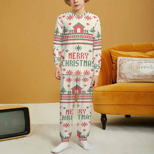 Charger l'image dans la galerie, Ensemble de pyjama à col ras du cou et manches longues pour enfants LM126 personnalisé avec photo texte prénom (conception une image)