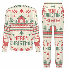 Charger l'image dans la galerie, Ensemble de pyjama à col ras du cou et manches longues pour enfants LM126 personnalisé avec photo texte prénom (conception une image)