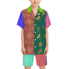 Charger l'image dans la galerie, Ensemble de pyjama décontracté à manches courtes pour enfants LM131 personnalisée avec prénom motif texte (conception multi-images)