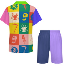 Charger l'image dans la galerie, Ensemble de pyjama décontracté à manches courtes pour enfants LM131 personnalisée avec prénom motif texte (conception multi-images)