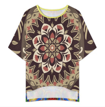 Charger l'image dans la galerie, Ensemble femme composé d'une chemise col rond à manches chauve-souris et d'un pantalon large à taille élastique YKL04personnalisée avec prénom motif texte (conception multi-images)