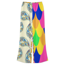 Charger l'image dans la galerie, Ensemble femme composé d'une chemise col rond à manches chauve-souris et d'un pantalon large à taille élastique YKL04personnalisée avec prénom motif texte (conception multi-images)