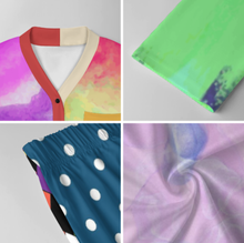 Charger l'image dans la galerie, Ensemble pyjama femme manches longues col V B99TZ personnalisée avec prénom motif texte (conception multi-images)