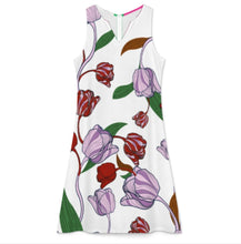 Charger l'image dans la galerie, Ensemble robe midi sans manches col V 2 pièces pour femme A77Q personnalisée avec prénom motif texte (conception multi-images)