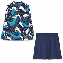 Charger l'image dans la galerie, Ensemble chemise à manches longues et short avec cordon A18TZ pour femme personnalisé avec photo texte prénom (conception une image)